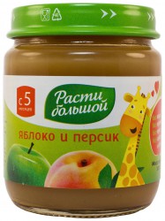 Пюре Расти большой яблоко персик 100 г