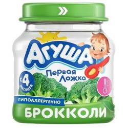 Пюре Агуша Первая ложка брокколи с 4 мес 80 г