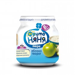 Пюре Фрутоняня яблоко творог с 6 мес 112 г